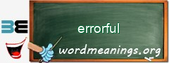 WordMeaning blackboard for errorful
